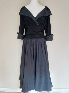 Eliza J Elegant Ruched Cocktail Swing Dress Size 16